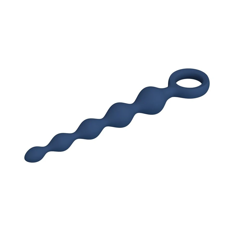 MR PLAY - PERLE ANAL IN SILICONE BLU E PLUG ANAL 20,4 CM